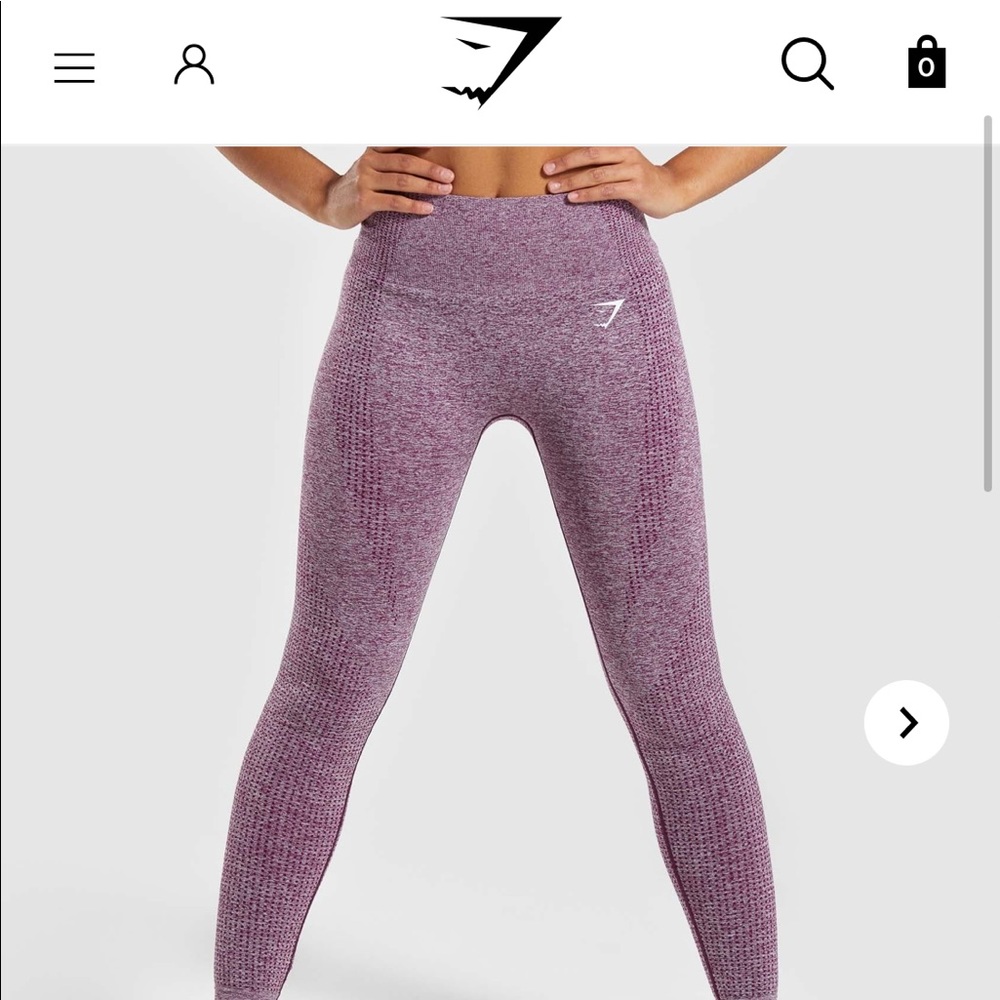 Gymshark Deep Plum Marl Vital Seamless Leggings